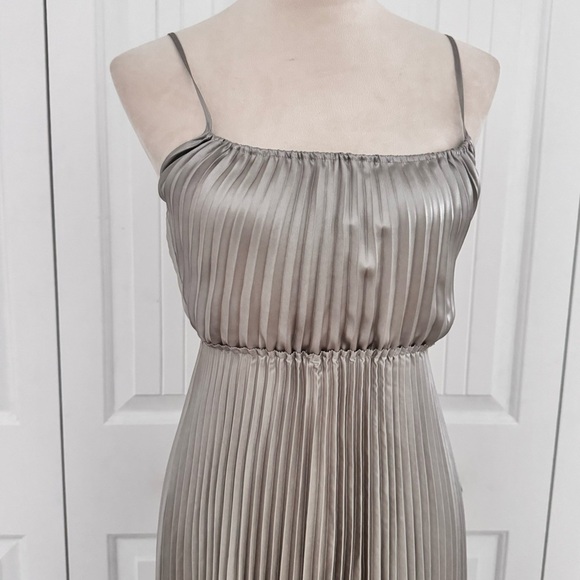 NWOT Allsaints Silvi Metalic Cream Champagne Plated Dress Size XS - Picture 15 of 17